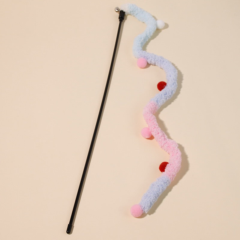 Cañita para gatos estilo gusano