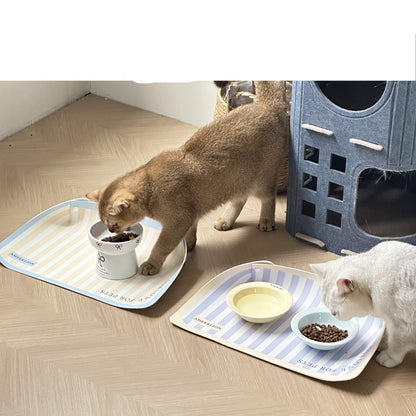 Alfombra de comedero impermeable de rayas