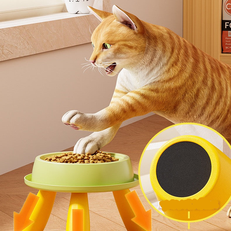 Plato de plastico elevado de tres patitas