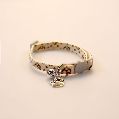 Collar para gatos con dije de huellita