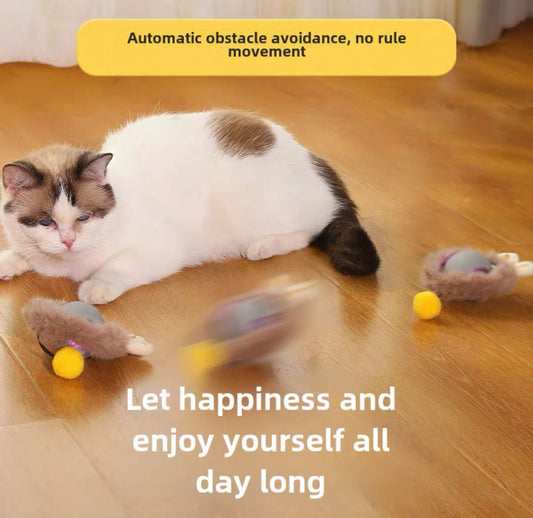 Juguete interactivo para gatos rodante con sensor de movimiento