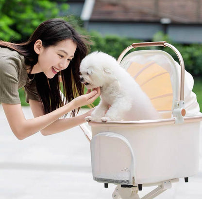 Coche para mascotas 311 blanco (Hasta 15kg)