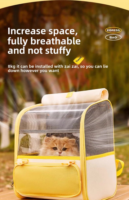 Mochila transportadora colgante para gatos