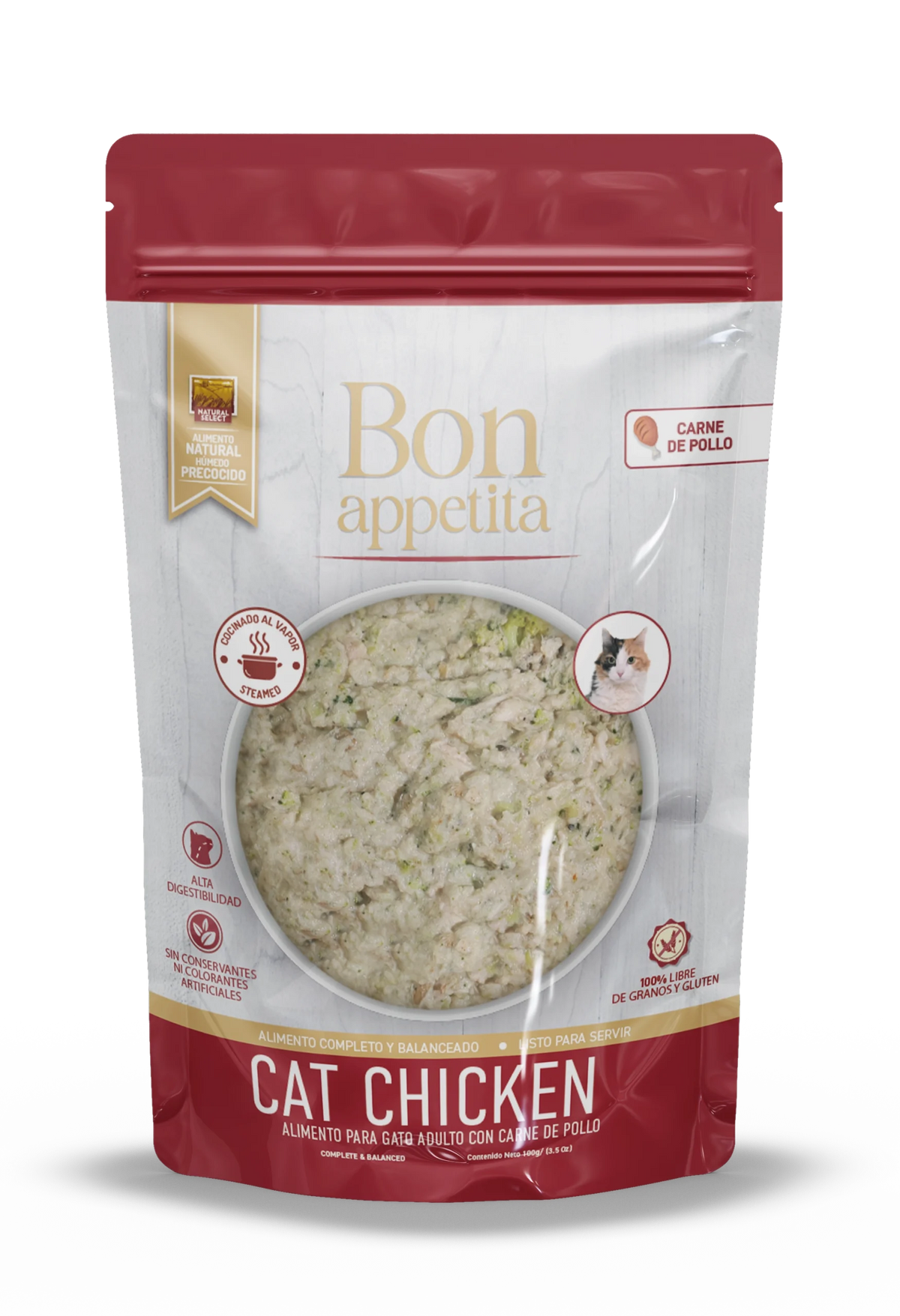 Comida Hùmeda para Gato Natural Select: Bon Appetita, adultos, pollo 100g