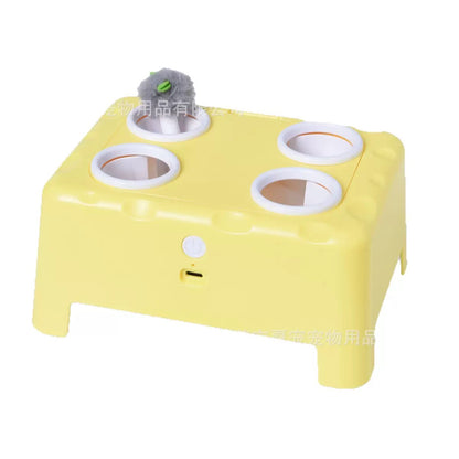Juguete inteligente 3 en 1 tipo “casa de queso” para gatos