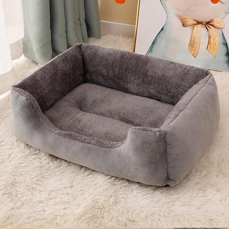 Camas grande para mascotas acolchada de forma cuadrada y suave (80*60cm)