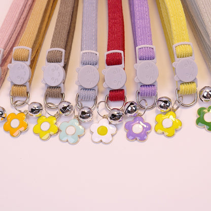 Collar para gatos con dije de flor