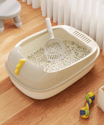 Arenero abierto para gatos estilo dinosaurio (dos tamaños disponibles)