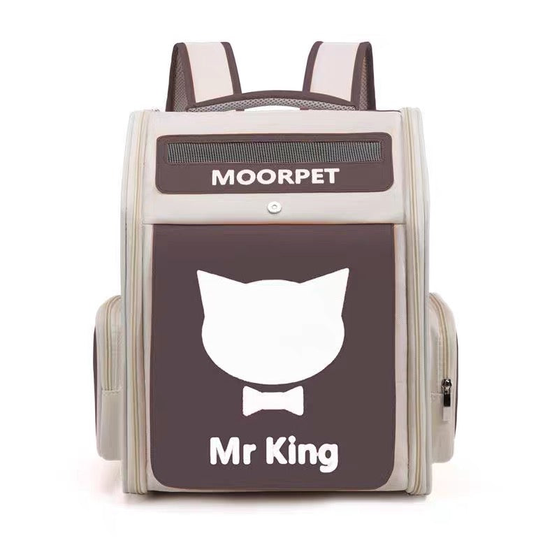 Mochila transportadora para mascotas chocolate