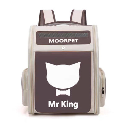Mochila transportadora para mascotas chocolate