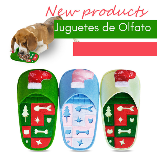 Juguete de perro olfativo navideño