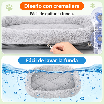 Hamaca de ventana afelpada plegable para gatos (soporta hasta 20kg)
