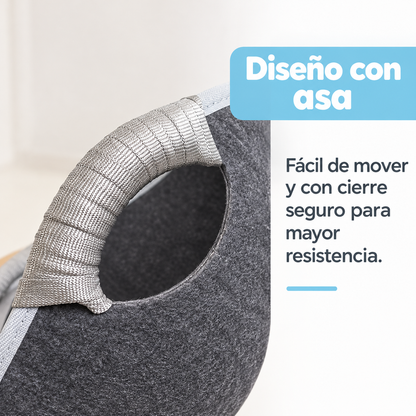 Cama estilo canasta de fieltro para gatos