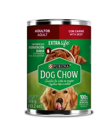 Comida húmeda para perros Purina: Dog Chow Adulto Carne 368 g