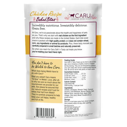 Snacks para Gato Caru: Bocaditos Grain Free de Pollo al horno suaves 77gr