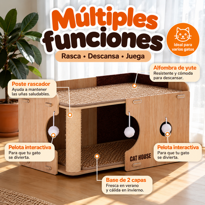 Casita para gatos modelo #680 (50*28cm)