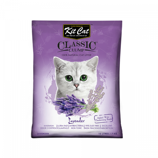 Arena para gato Kit Cat clásica Lavanda 10L/7KG