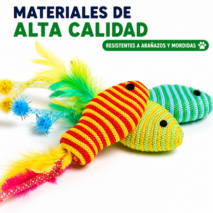 Juguete para gatos peces de cuerda