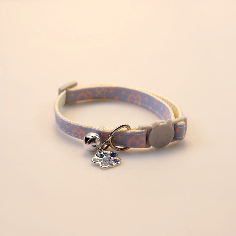 Collar para gatos con dije de huellita