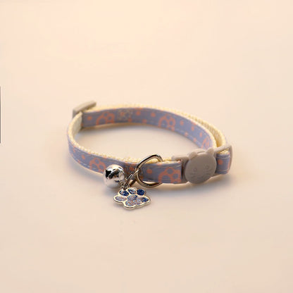 Collar para gatos con dije de huellita