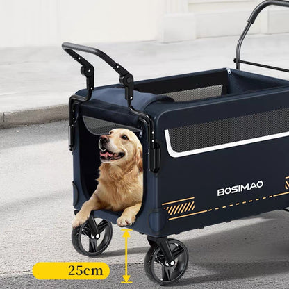 Coche para mascota mayores negro (Soporta hasta 100kg)
