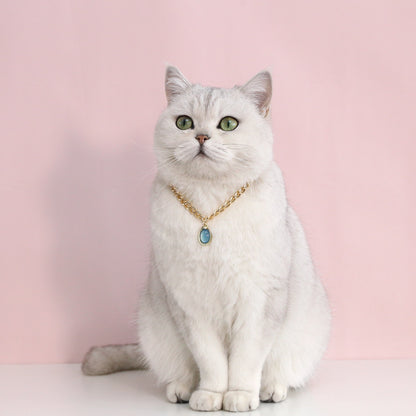 Collar brillante con piedra preciosa para mascotas