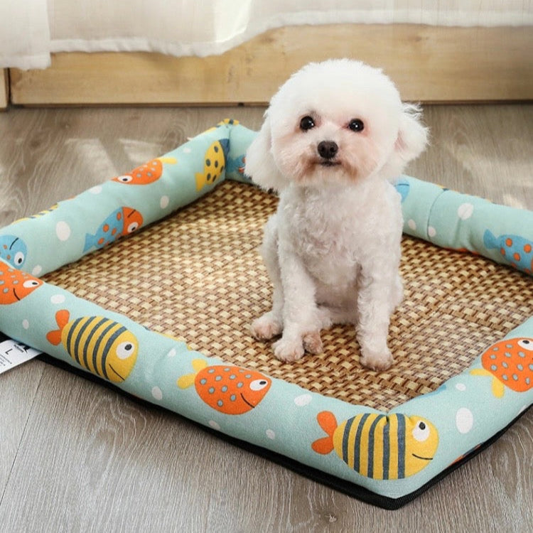 Cama de mimbre para perros