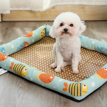 Cama de mimbre para perros