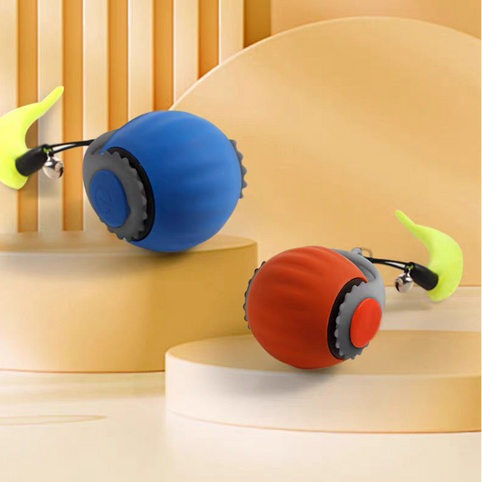 Pelota interactiva para gatos con pluma recargable