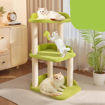 Torre pequeña para gatos verde 70cm