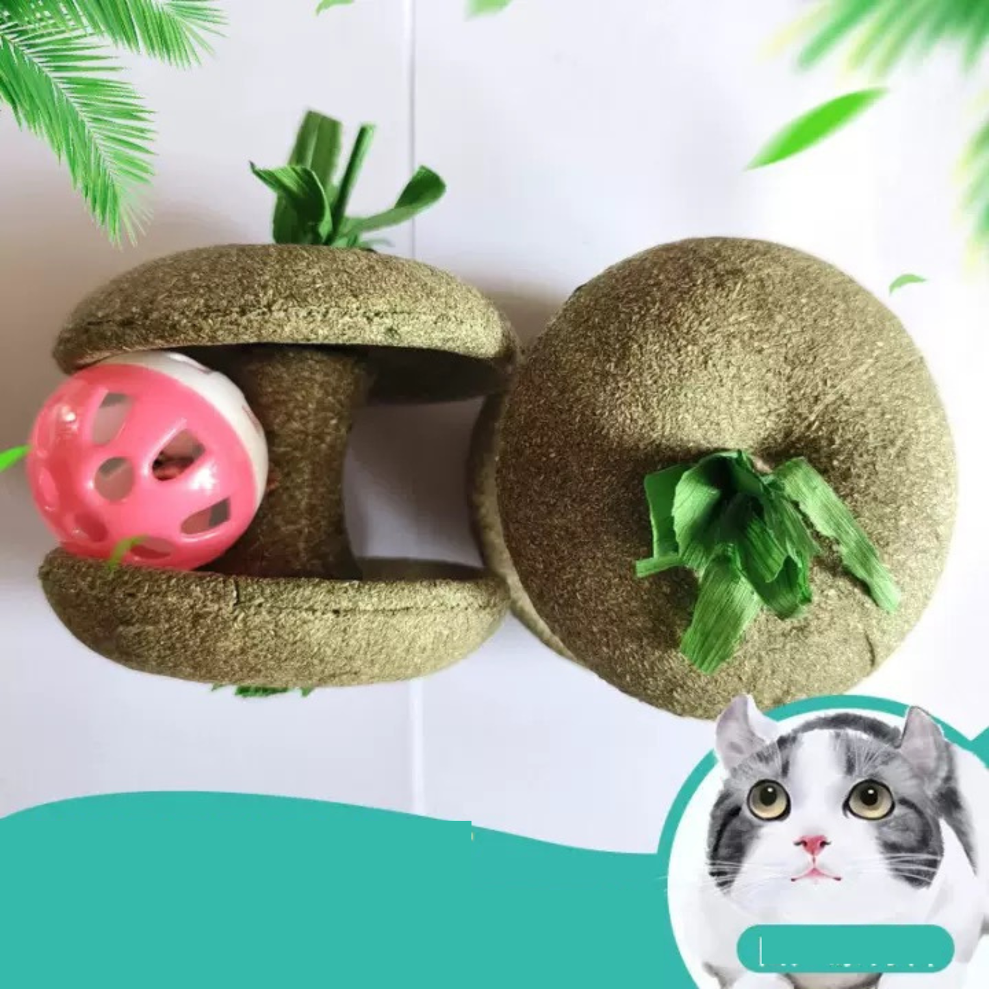 Juguete de gato forma de manzana con Catnip