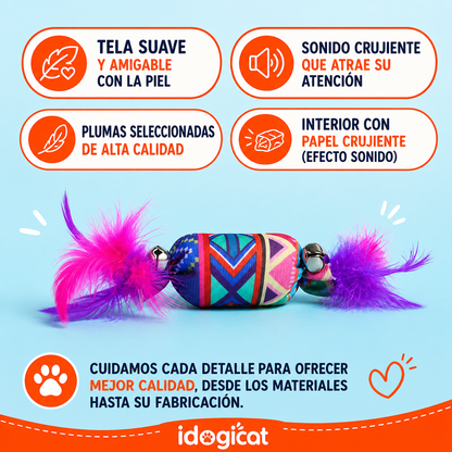 Juguete para gatos tipo caramelo