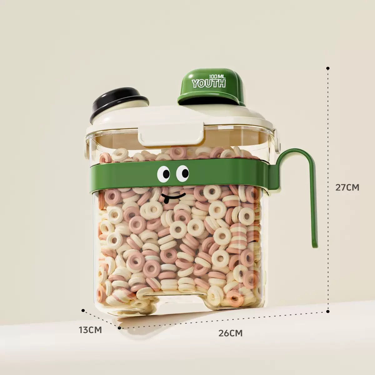 Contenedor hérmetico plastico para alimento de 360ml
