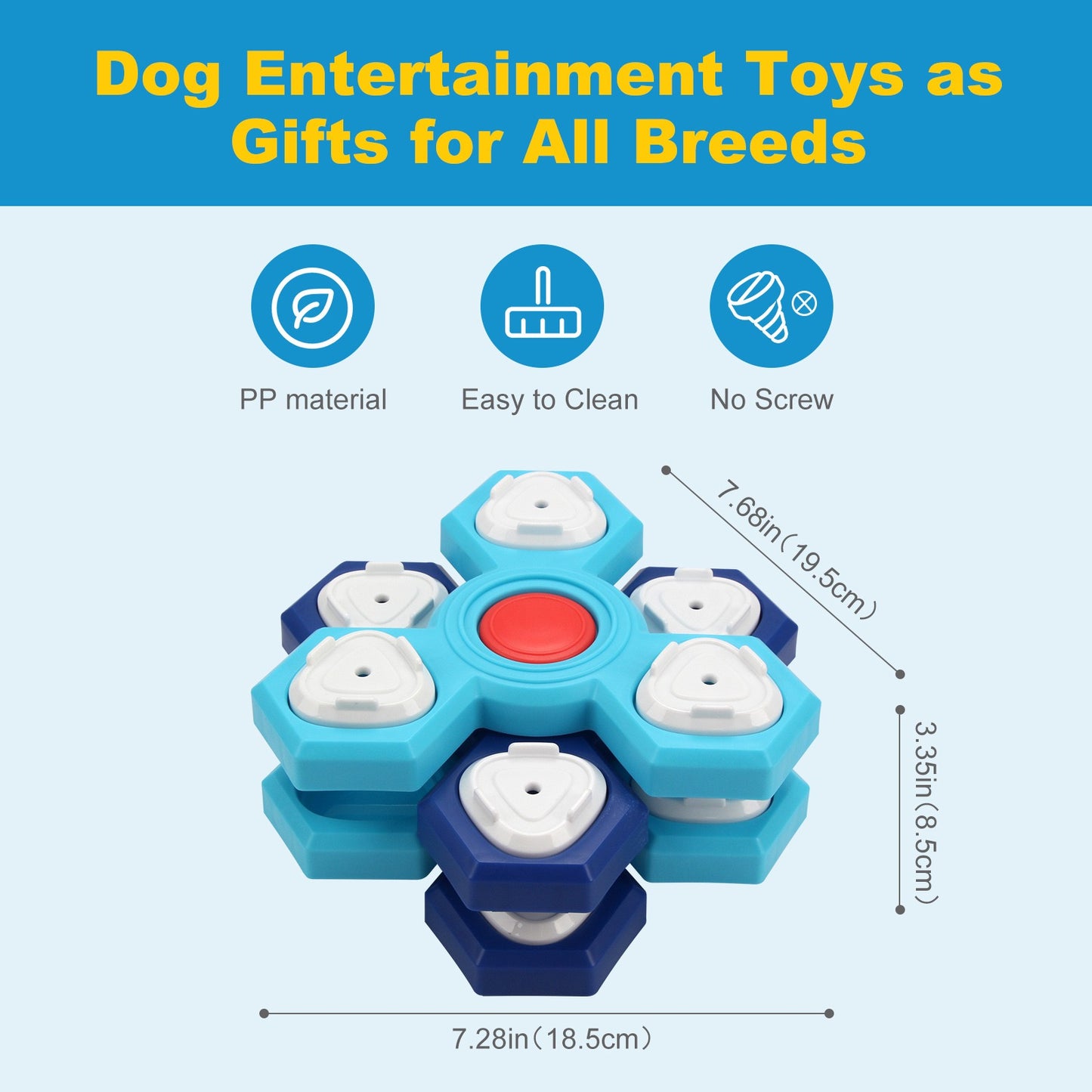Juguete para perro puzzle interactivo para comer lento