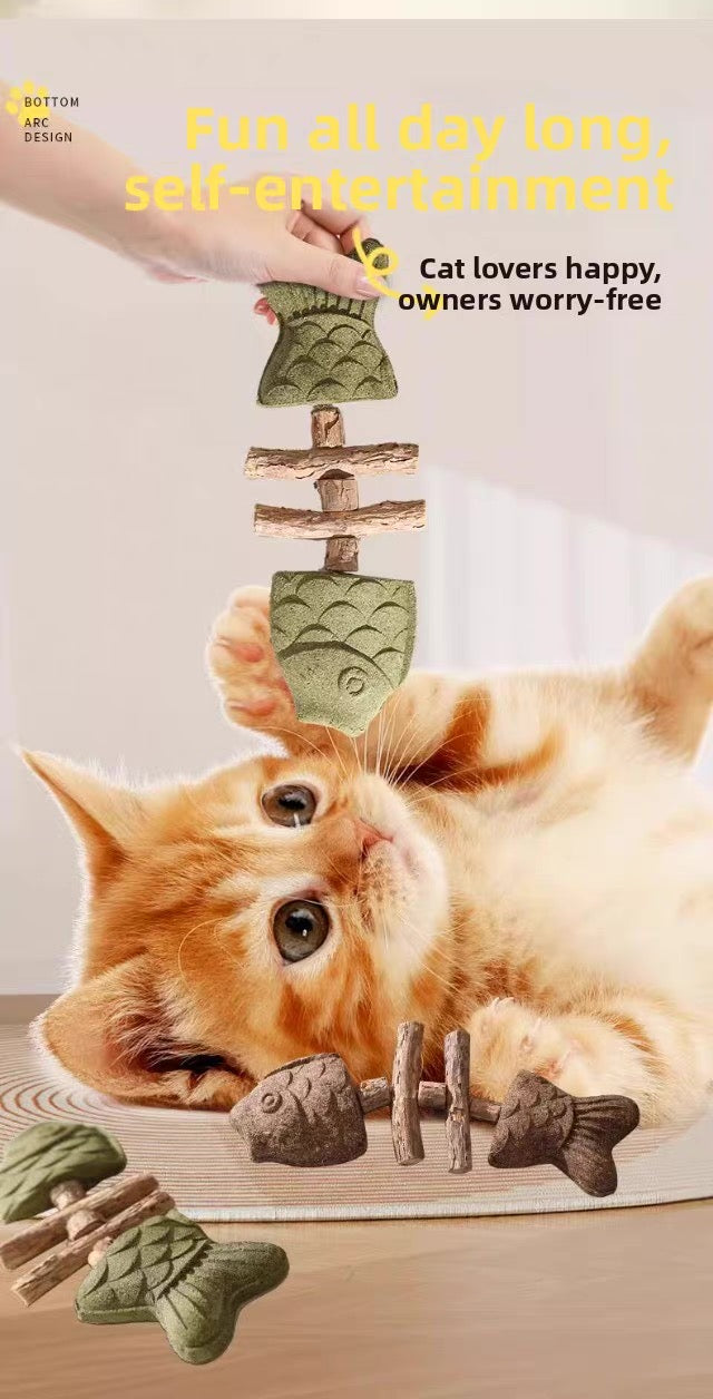 Catnip con forma de pescado para gatos