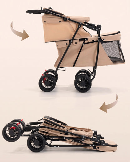 Coche doble para mascotas (Soporta hasta 24kg) Modelo Nakebella