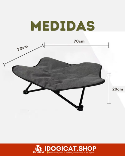 Cama elevada y portátil para perros pequeños y medianos