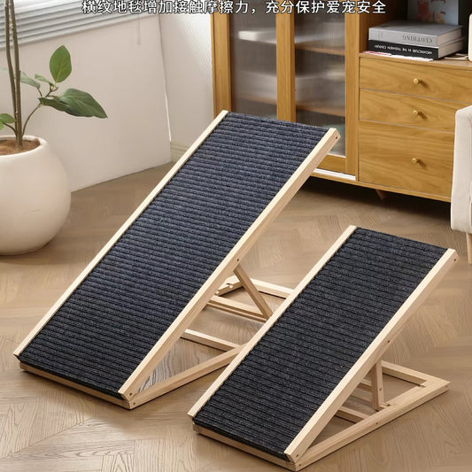 Rampa para mascotas. Plegable, madera duradera y antideslizante