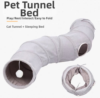 Túnel para gatos gris de una salida tamaño S