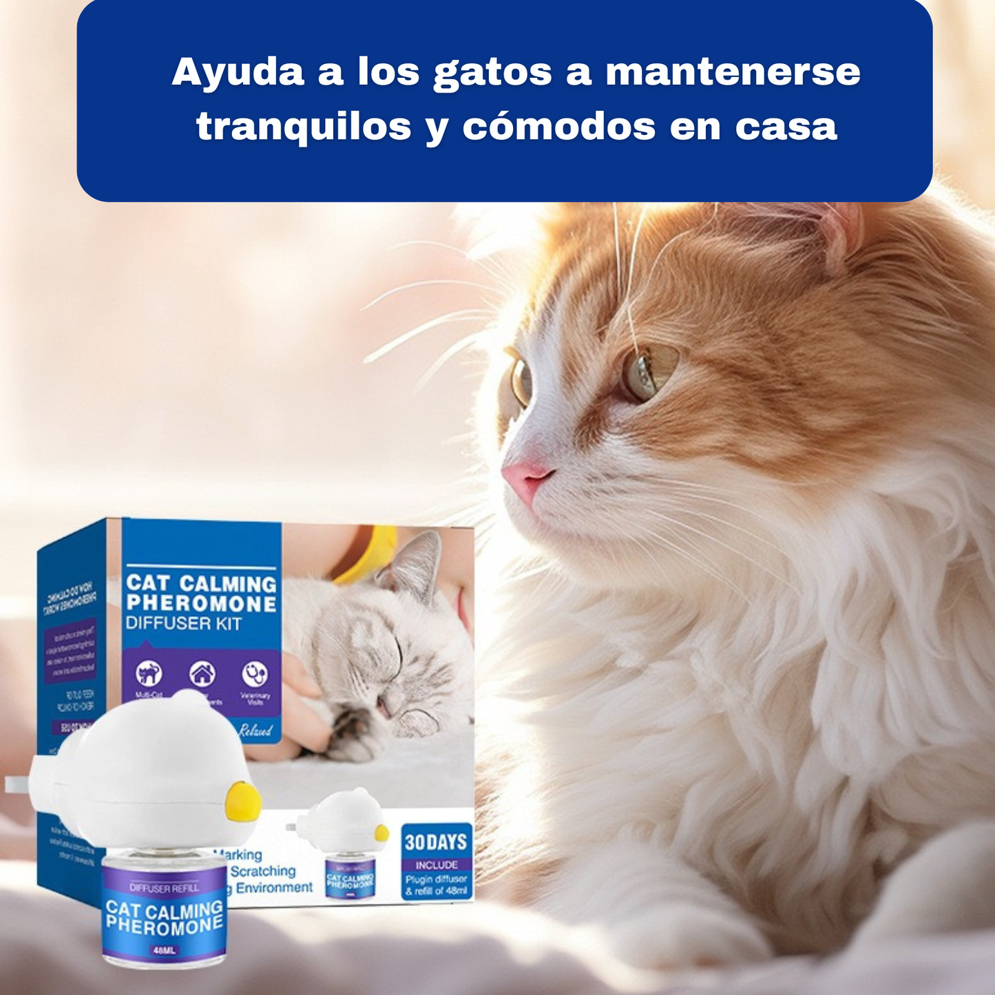Difusor de feromonas para gatos (1 difusor + 2 Refill)