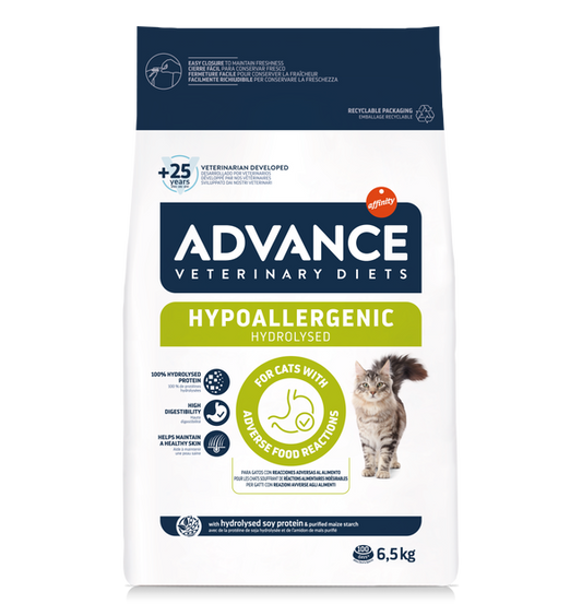 Comida para Gato Advance: Hipoalergènico, Hidrolizada 1,25 kg