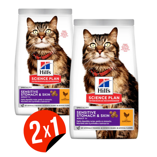 Comida para Gato Hills: Science Diet Adulto Sensitive Stomach & Skin 1.58kg