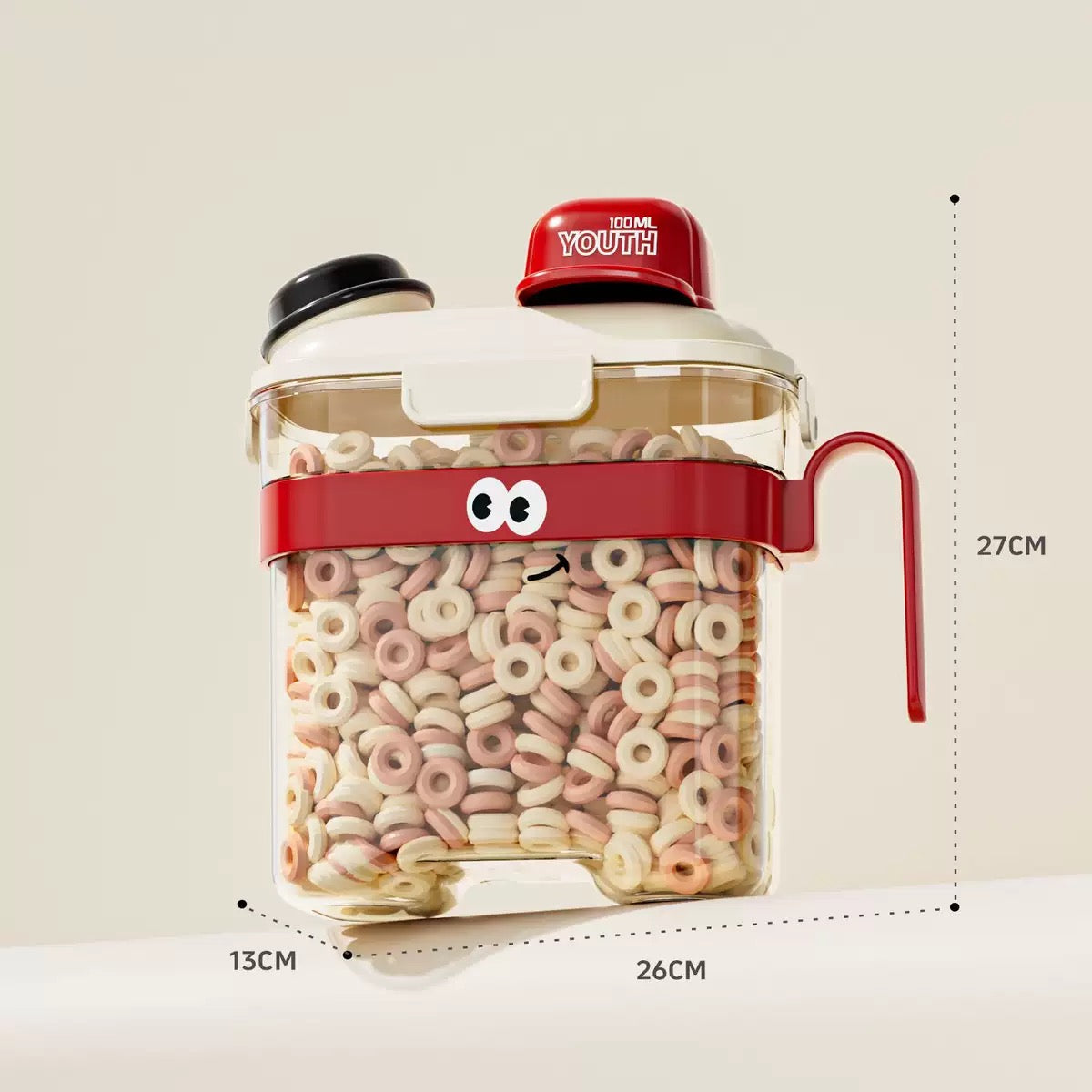 Contenedor hérmetico plastico para alimento de 360ml
