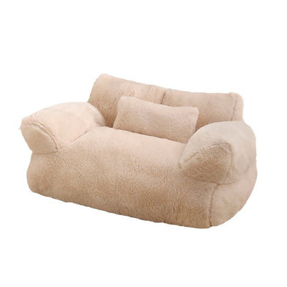 Sofá para mascotas beige 55x38x28cm