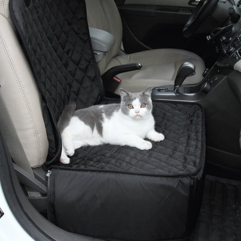 Asiento de auto impermeable para perros negro