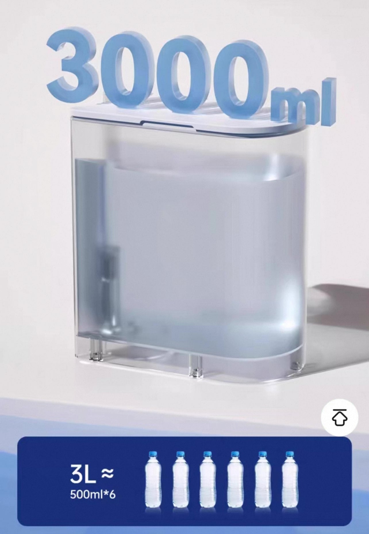 Dispensador inteligente de agua para mascotas recargable 3L