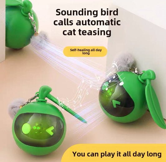 Pelota interactiva para gatos con sonido recargable