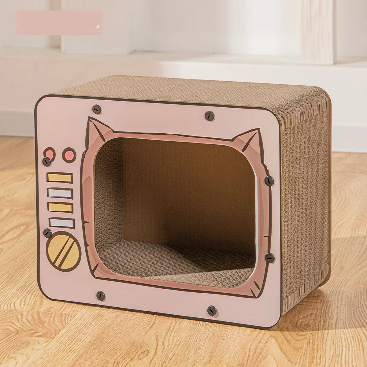 Rascador de cartón para gatos modelo televisión