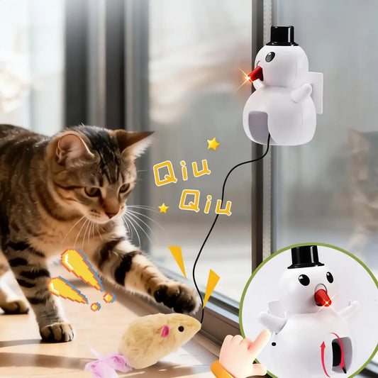 Juguete para gato interactivo muñeco de nieves