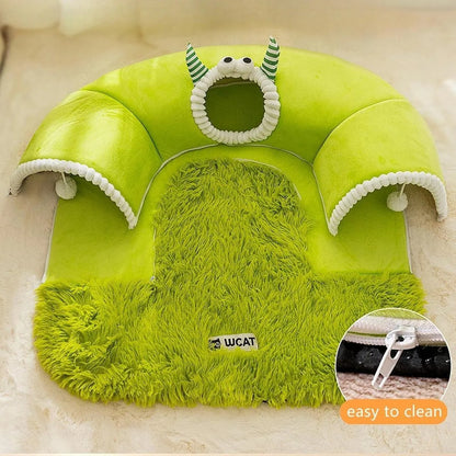 Túnel afelpado estilo cama para gatos